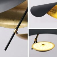Plafonnier noir et or design moderne ROYS