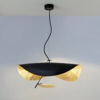Plafonnier noir et or design moderne ROYS