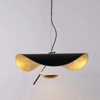 Plafonnier noir et or design moderne ROYS