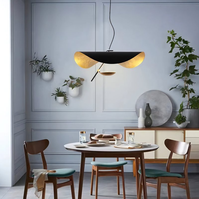 Plafonnier noir et or design moderne ROYS