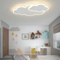 Plafonnier nuage plat led pour enfant ROUVEO