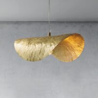 Plafonnier or feuille de lotus en cuivre LUXIS
