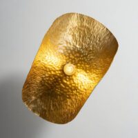 Plafonnier or feuille de lotus en cuivre LUXIS