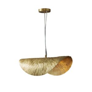 Plafonnier or feuille de lotus en cuivre LUXIS