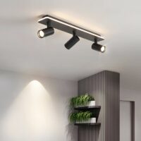 Plafonnier projecteur spots noir LED moderne