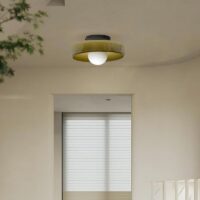 Plafonnier rond nordique et vintage en verre CREMA