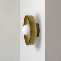 Plafonnier rond nordique et vintage en verre CREMA