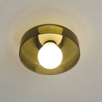 Plafonnier rond nordique et vintage en verre CREMA