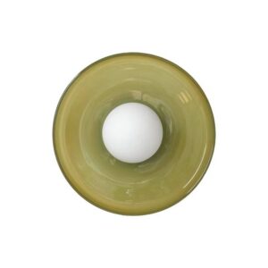 Plafonnier rond nordique et vintage en verre CREMA