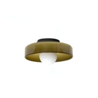 Plafonnier rond nordique et vintage en verre CREMA