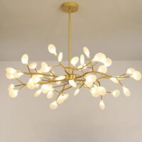 Plafonnier salon branches dorées led ARBOL