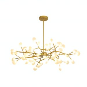 Plafonnier salon branches dorées led ARBOL