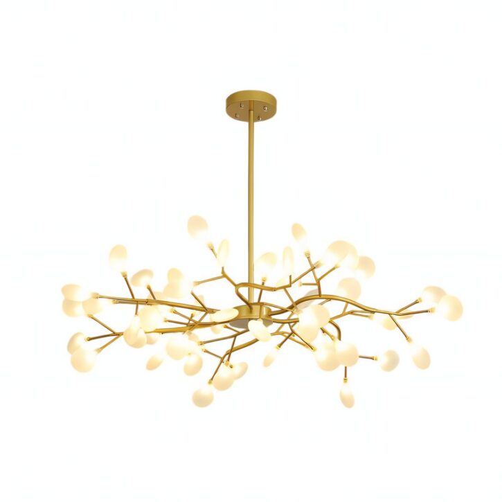 Plafonnier salon branches dorées led ARBOL