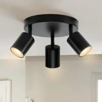Plafonnier spot multidirectionnel noir style industriel LAPSI