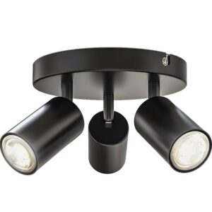 Plafonnier spot multidirectionnel noir style industriel LAPSI
