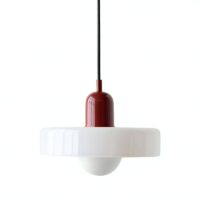 Plafonnier suspendu en verre design minimaliste blanche MINEA