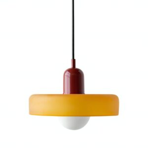 Plafonnier verre design scandinave orange MINEA