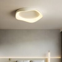 Plafonnier WC blanc design abstrait et moderne VOLTEX