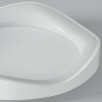 Plafonnier WC blanc design abstrait et moderne VOLTEX
