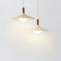 Plafonnier pour restaurant blanc crème style nordique ATLAS