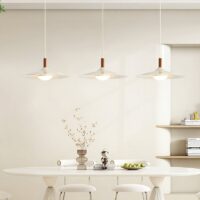 Plafonnier pour restaurant blanc crème style nordique ATLAS