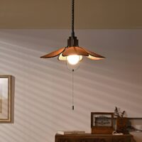 Luminaire plafonnier en bois et tissu design NEOA
