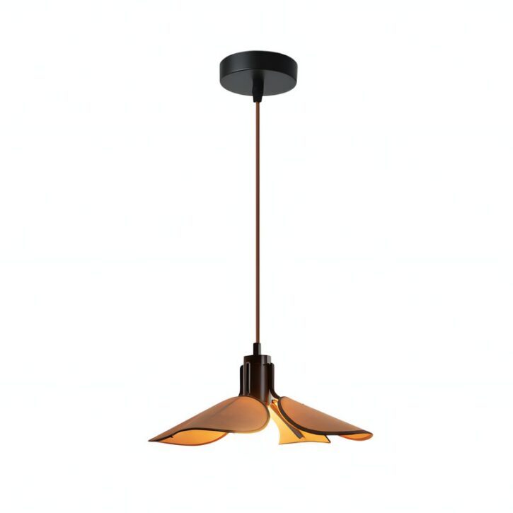 Luminaire plafonnier en bois et tissu design NEOA