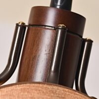 Luminaire plafonnier en bois et tissu design NEOA