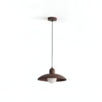 Lustre plafonnier suspendu en verre effet bois nordique ATIS