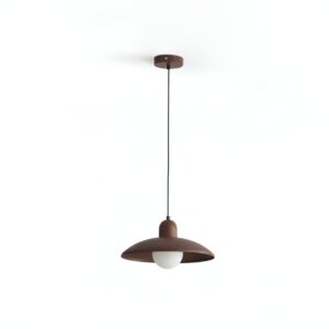 Lustre plafonnier suspendu en verre effet bois nordique ATIS
