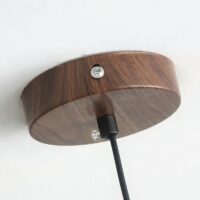 Lustre plafonnier suspendu en verre effet bois nordique ATIS