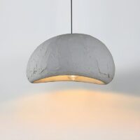 Lustre plafonnier Wabi-sabi suspendu effet ciment brut AITO