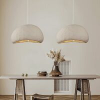 Lustre plafonnier Wabi-sabi suspendu effet ciment brut AITO
