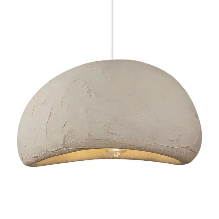 Lustre plafonnier Wabi-sabi suspendu effet ciment brut AITO
