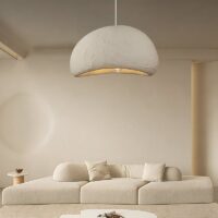Lustre plafonnier Wabi-sabi suspendu effet ciment brut AITO