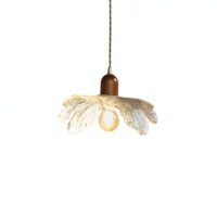 Plafonnier feuille suspendu en verre style vintage OPTANUM