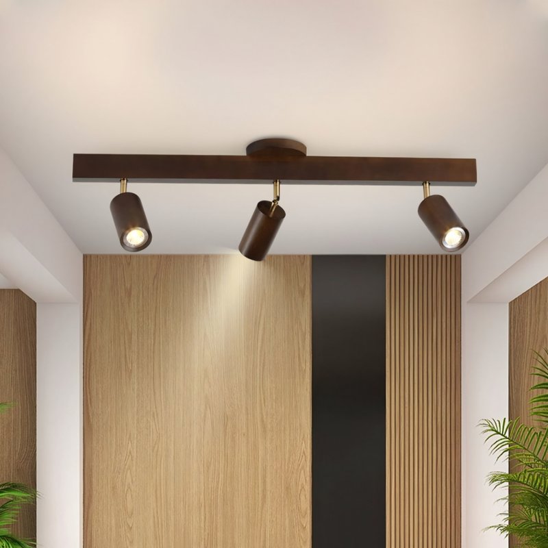 Plafonnier 3 spots en bois minimaliste et scandinave MAPSC