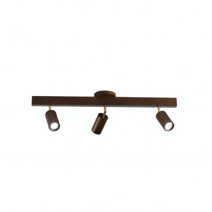 Plafonnier 3 spots en bois minimaliste et scandinave MAPSC