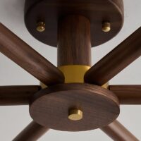 Plafonnier américain en bois et céramique style rétro DUTCHER