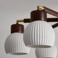 Plafonnier américain en bois et céramique style rétro DUTCHER