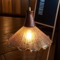 Plafonnier art déco en verre en forme de fleur NOVILUS