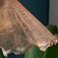 Plafonnier art déco en verre en forme de fleur NOVILUS