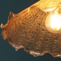 Plafonnier art déco en verre en forme de fleur NOVILUS