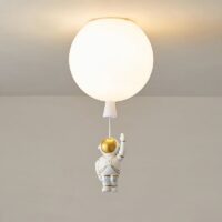 Plafonnier ballon astronaute sphère blanche SPAVEL