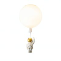 Plafonnier ballon astronaute sphère blanche SPAVEL