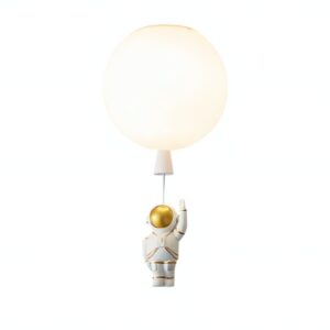 Plafonnier ballon astronaute sphère blanche SPAVEL