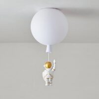 Plafonnier ballon astronaute sphère blanche SPAVEL