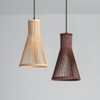 Plafonnier bohème en bambou Wabi-sabi entonnoir WAKI