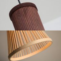 Plafonnier bohème en bambou Wabi-sabi entonnoir WAKI