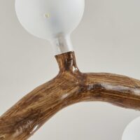 Plafonnier bois flotté effet en résine lustre suspendu WOODI